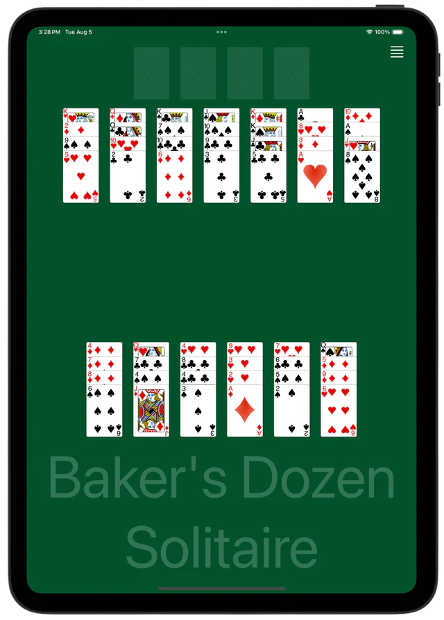 Baker&rsquo;s Dozen solitaire