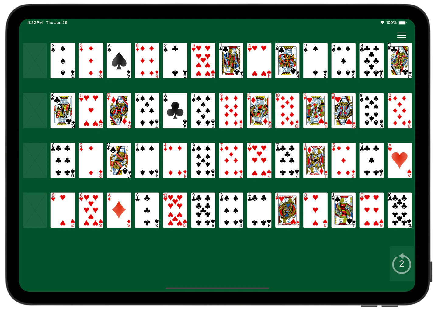 Blue Moon Solitaire — The Game