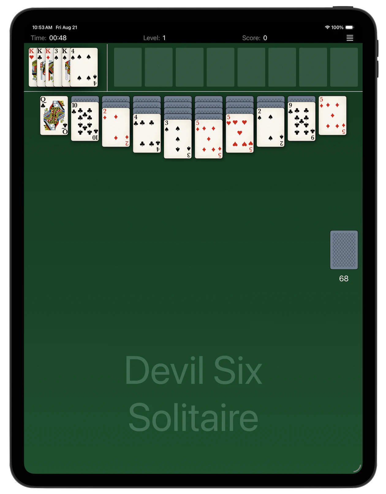 Devil Six Solitaire — Rules