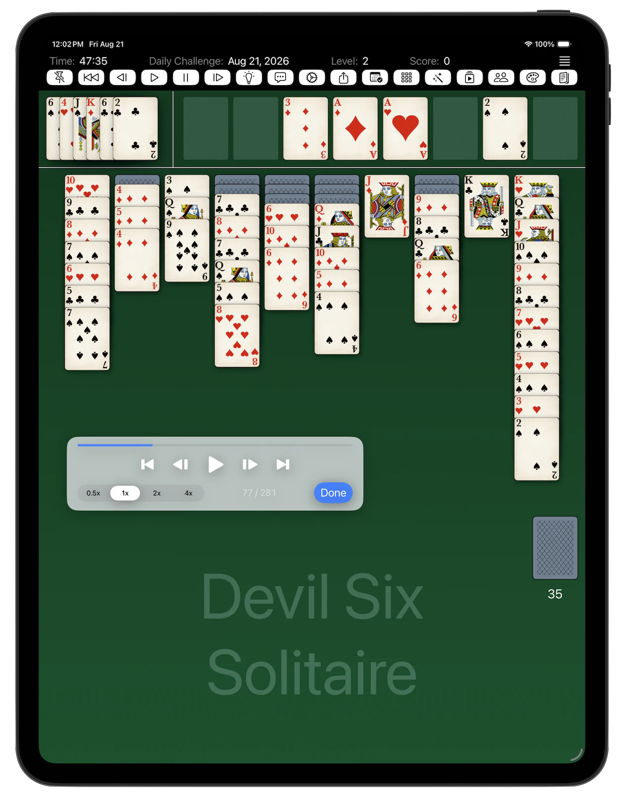 Devil Six Solitaire — Autoplay