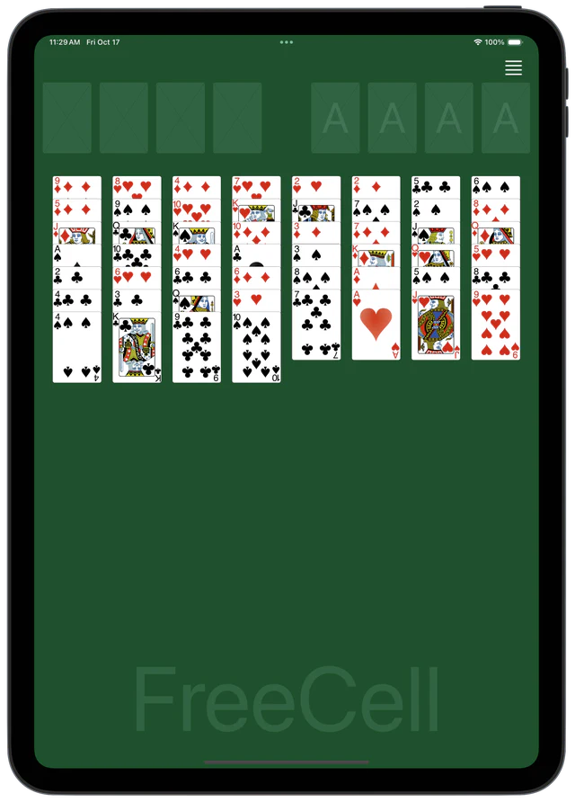 FreeCell solitaire