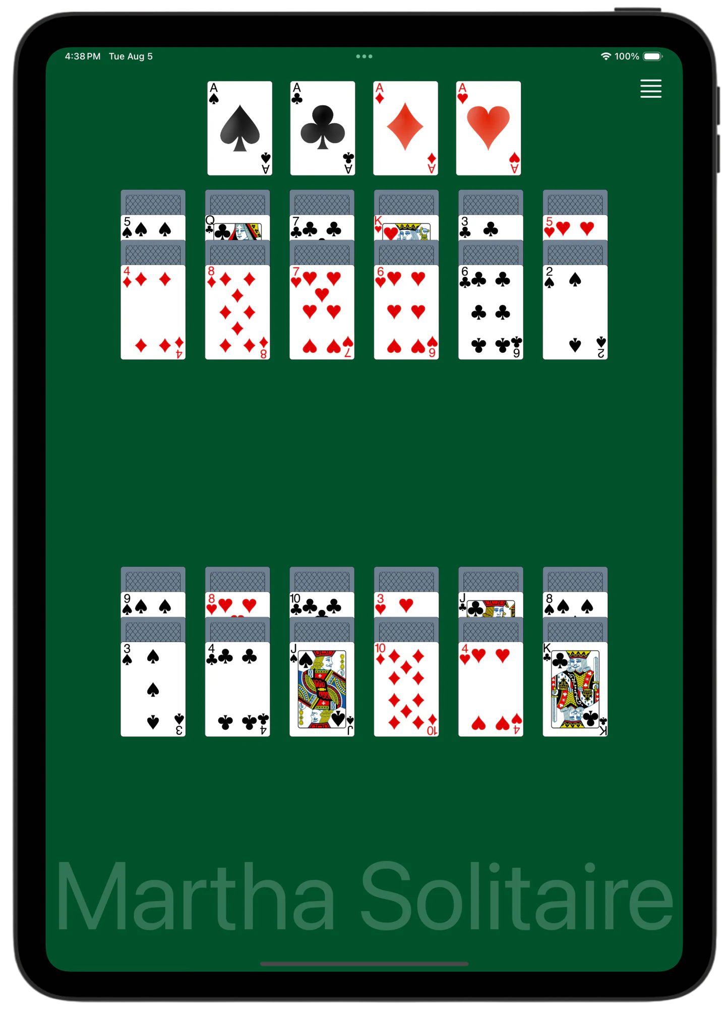 Martha Solitaire — Rules