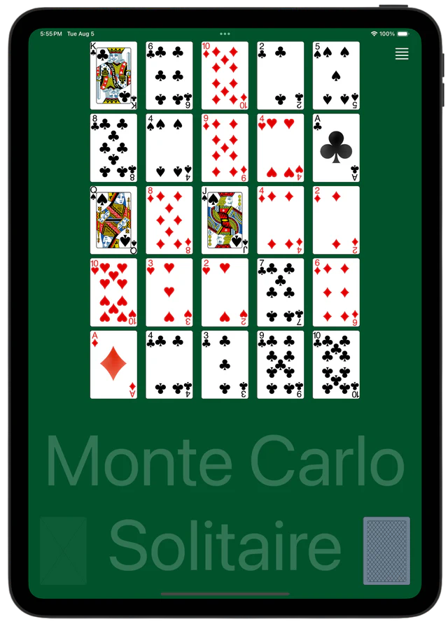 Monte Carlo solitaire