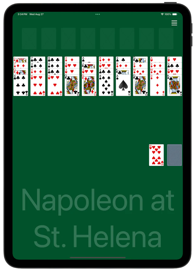 Napoleon at St. Helena solitaire