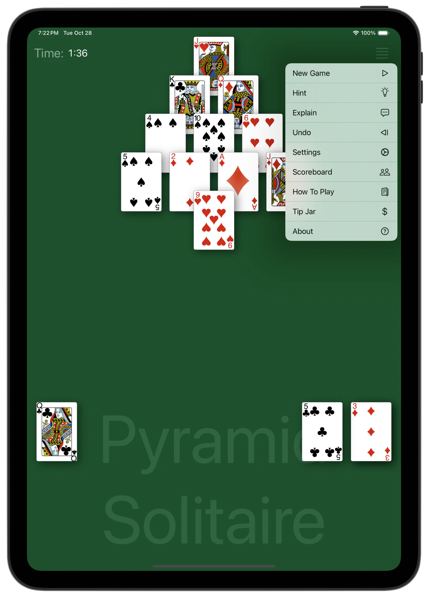 Pyramid — Menu