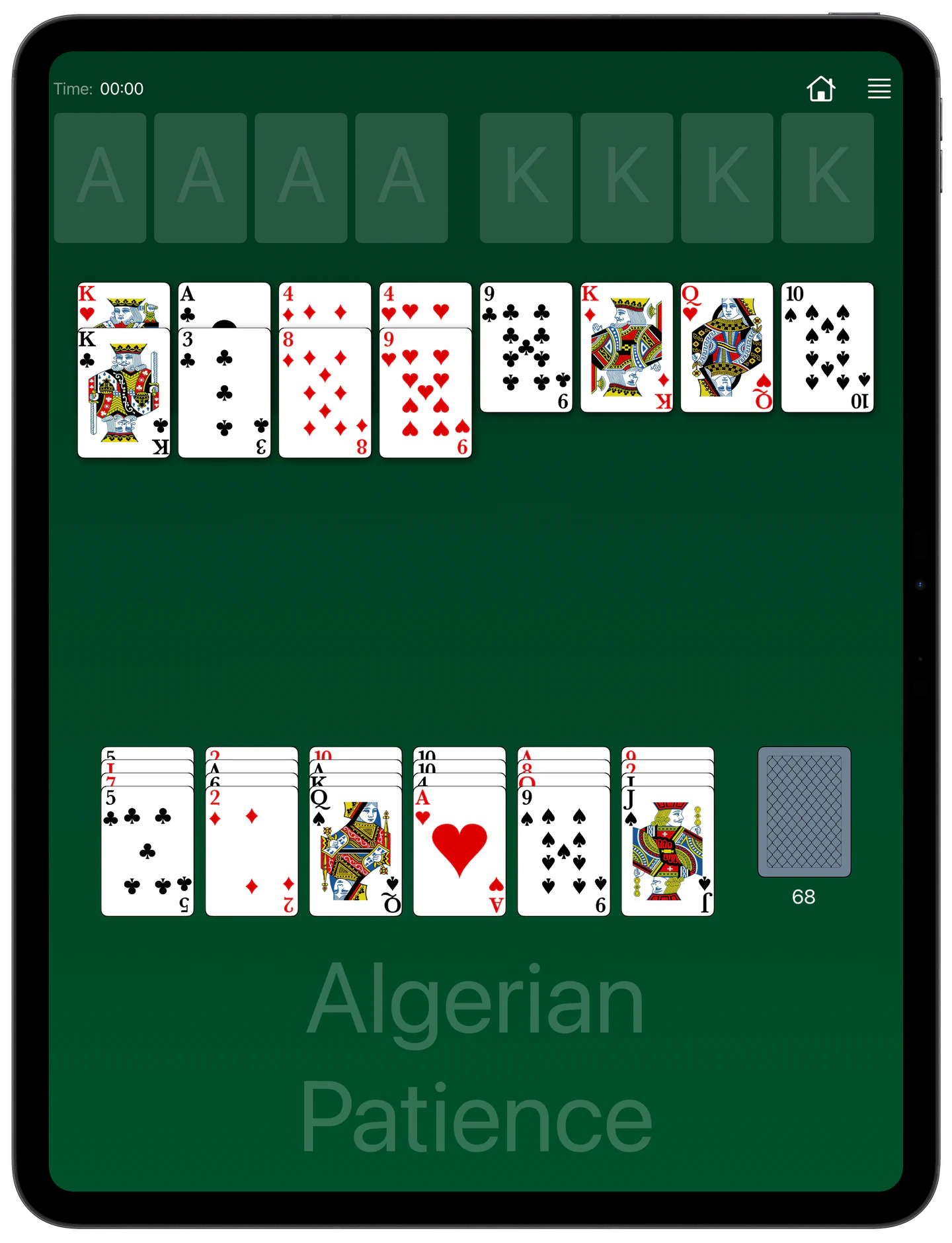 How to Play Algerian Patience — Rules