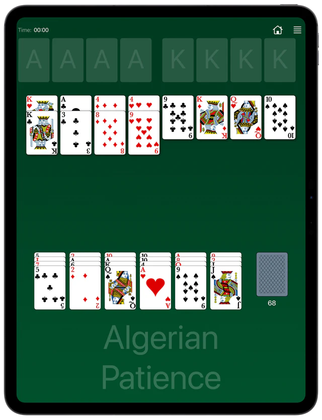 Algerian Patience board layout