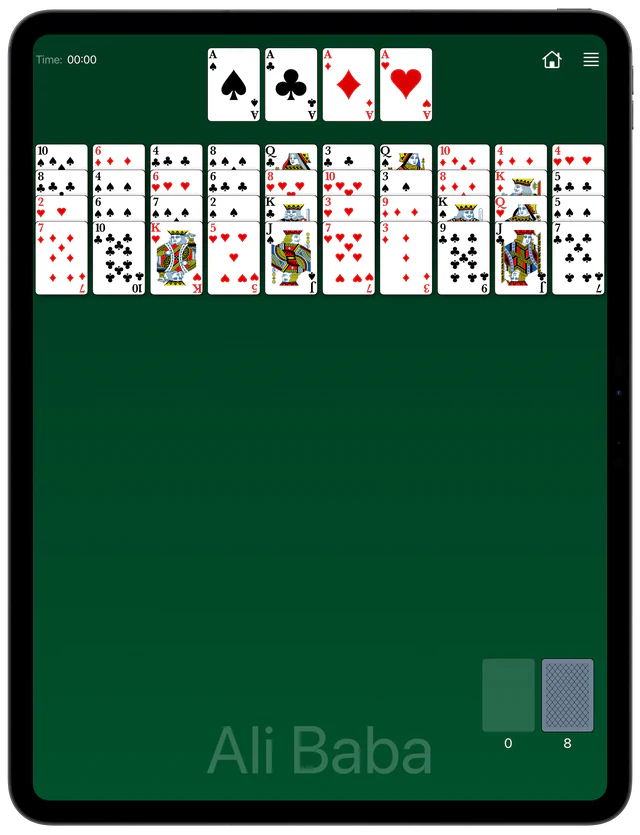 Ali Baba Solitaire board layout