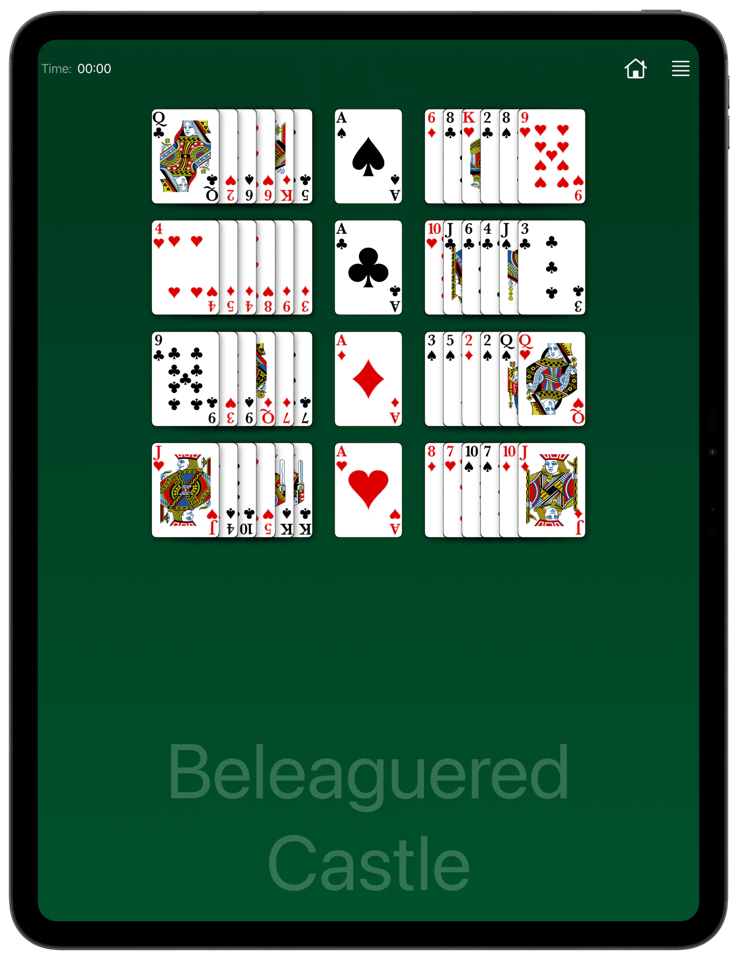 How to Play Beleaguered Castle Solitaire — Rules