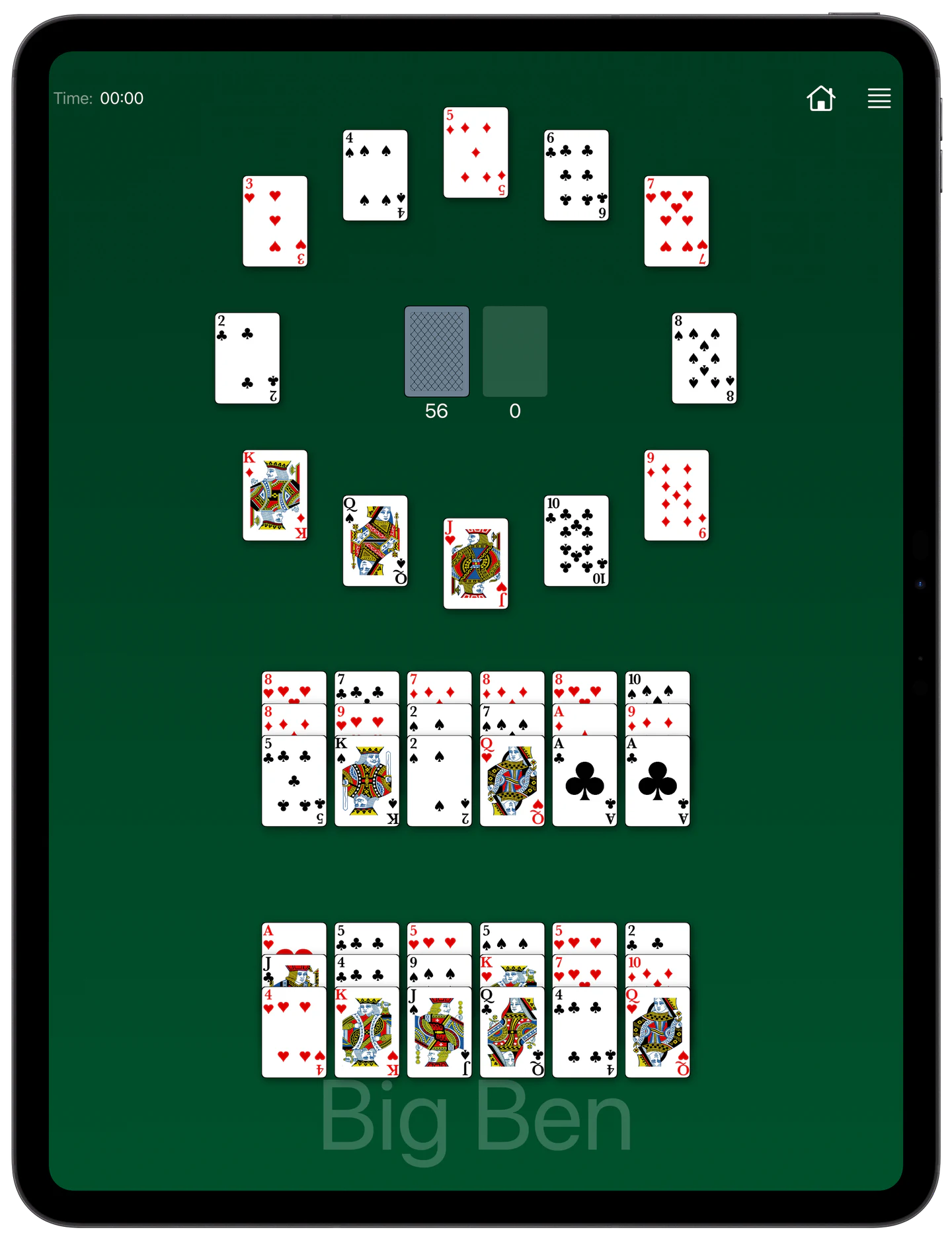 How to Play Big Ben Solitaire — Rules