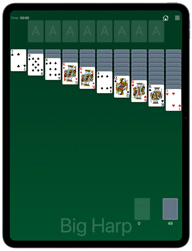 Big Harp Solitaire board layout