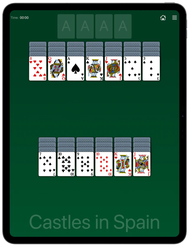 Castles in Spain Solitaire board layout