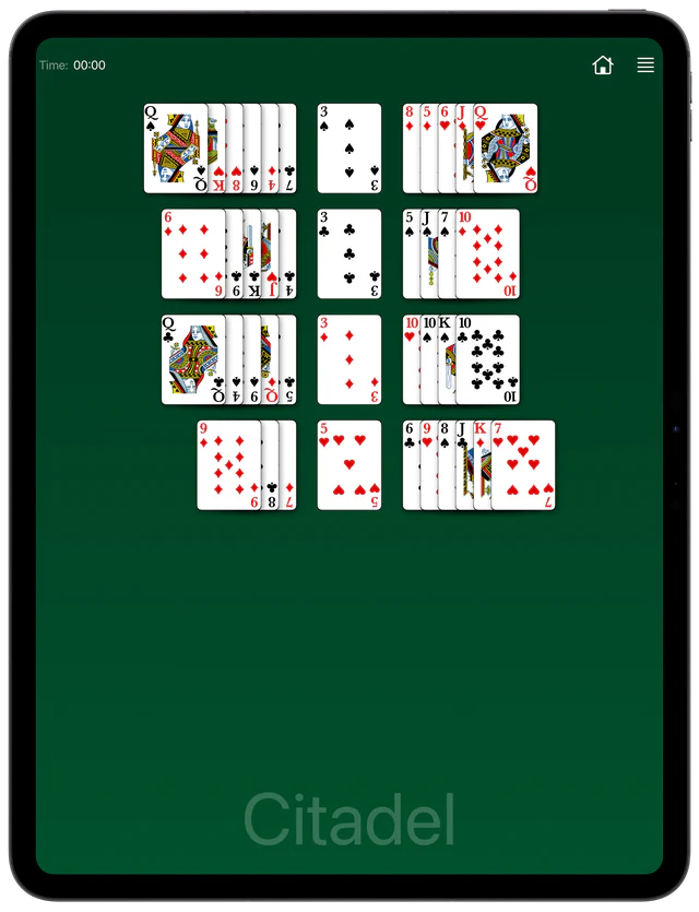 Citadel Solitaire board layout