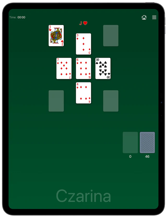 Czarina Solitaire board layout
