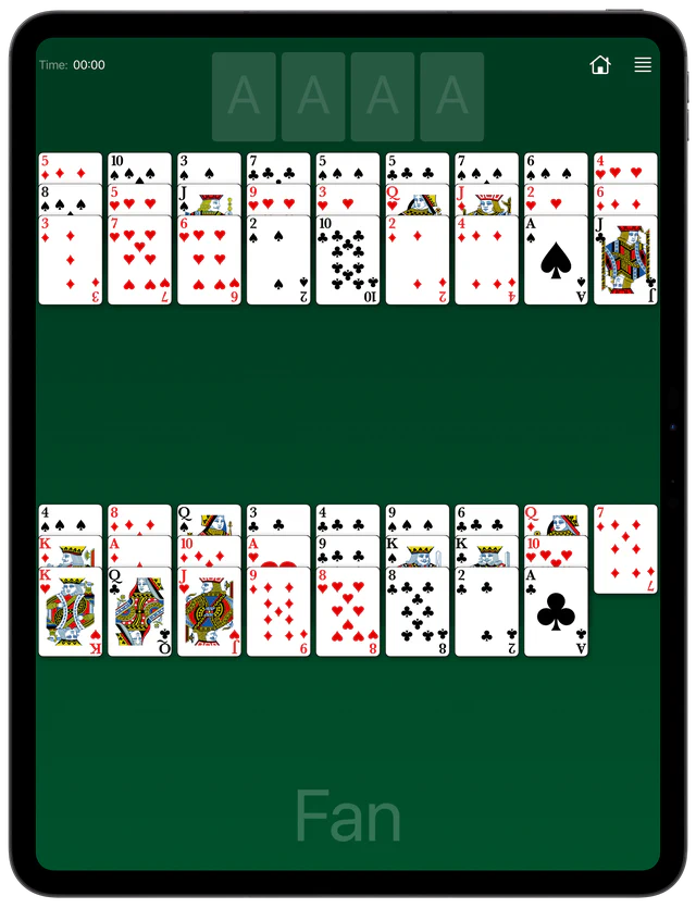 Fan Solitaire board layout