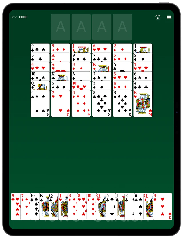 Flower Garden Solitaire board layout