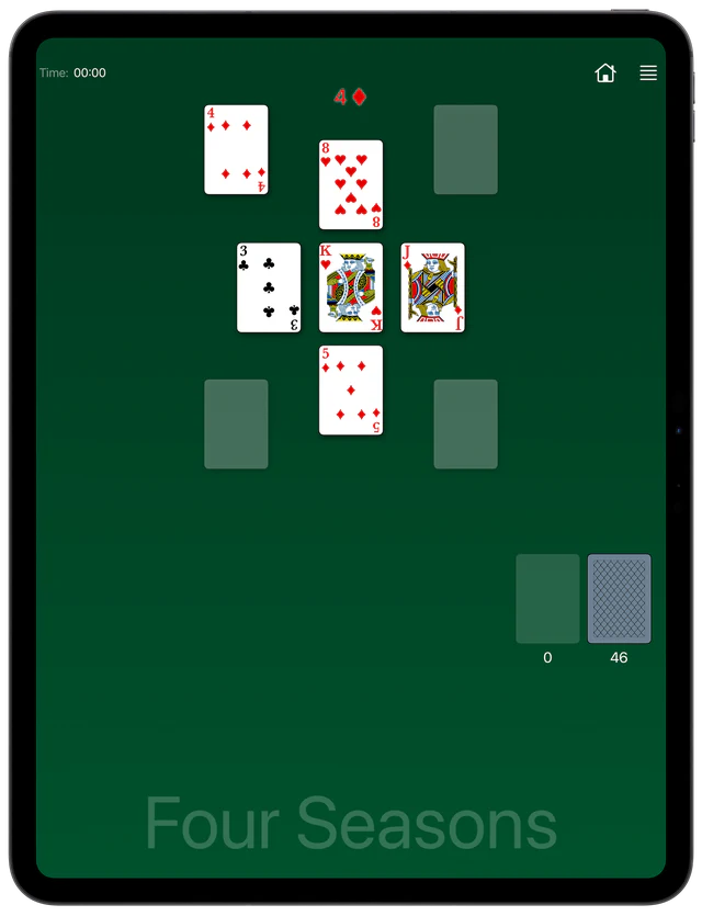 Four Seasons Solitaire board layout