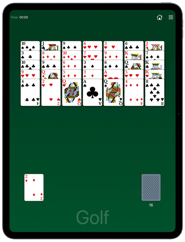 Golf Solitaire board layout