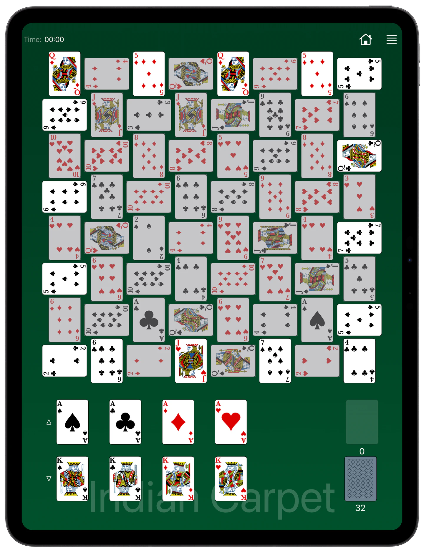 How to Play Indian Carpet Solitaire — Rules