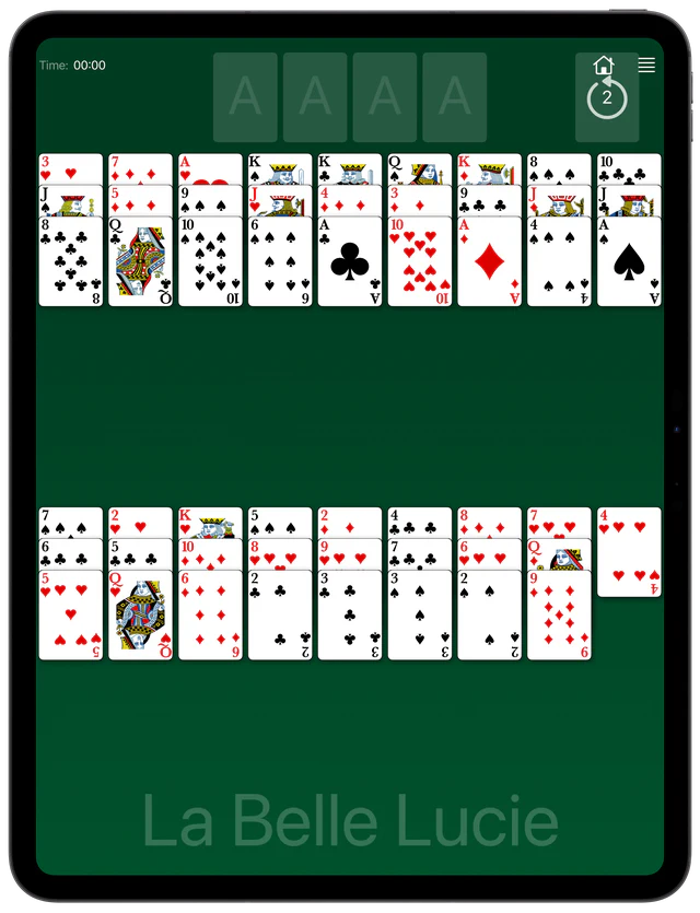 La Belle Lucie Solitaire board layout