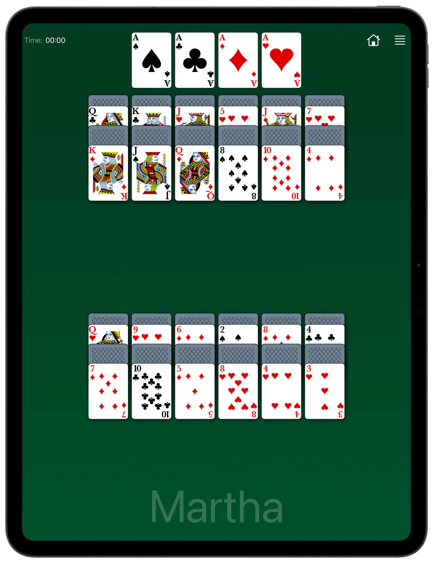 How to Play Martha Solitaire — Rules