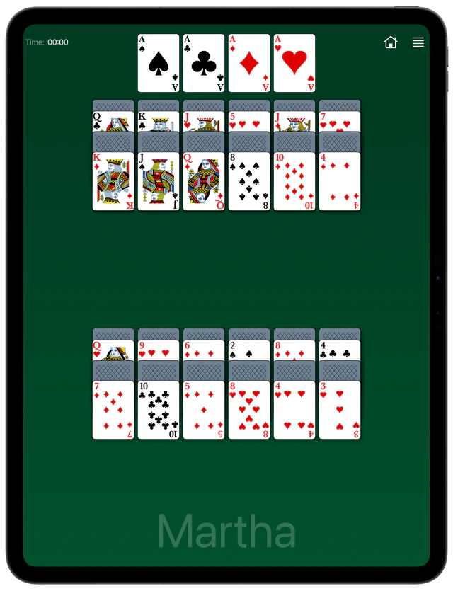 Martha Solitaire board layout