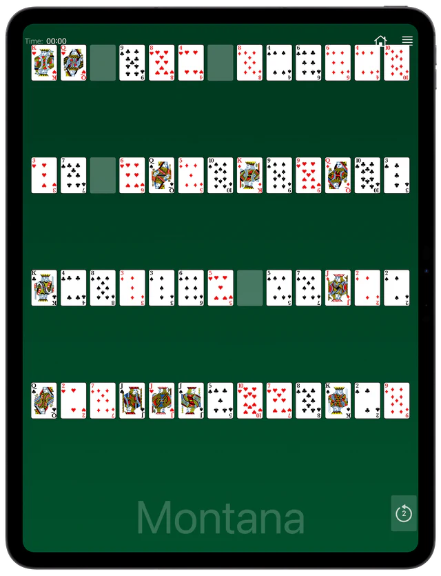 Montana Solitaire board layout