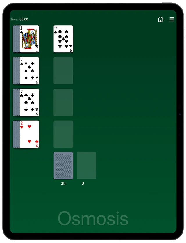Osmosis Solitaire board layout