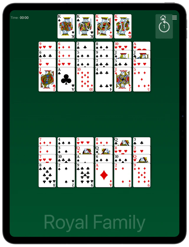 Royal Family Solitaire board layout