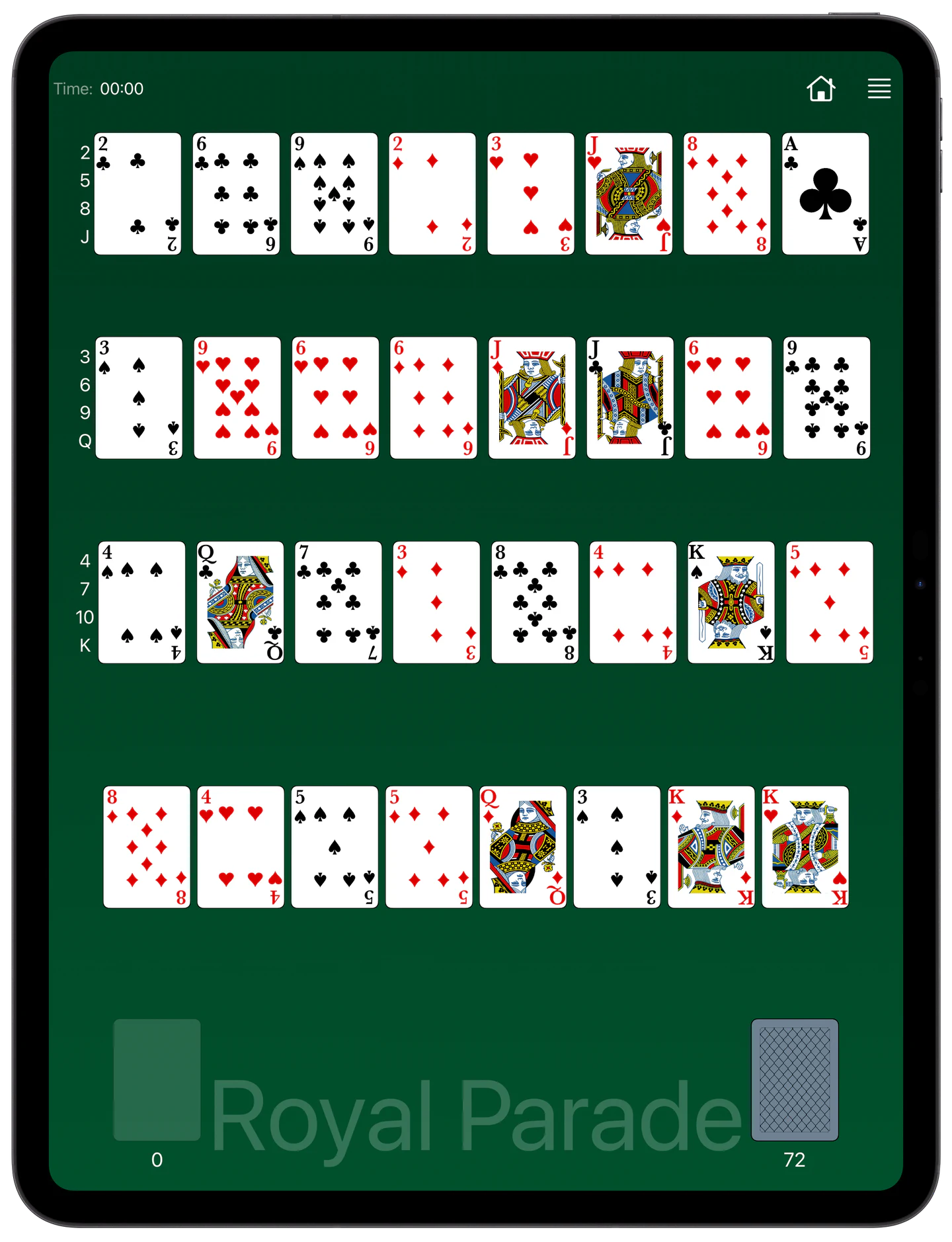 How to Play Royal Parade Solitaire — Rules