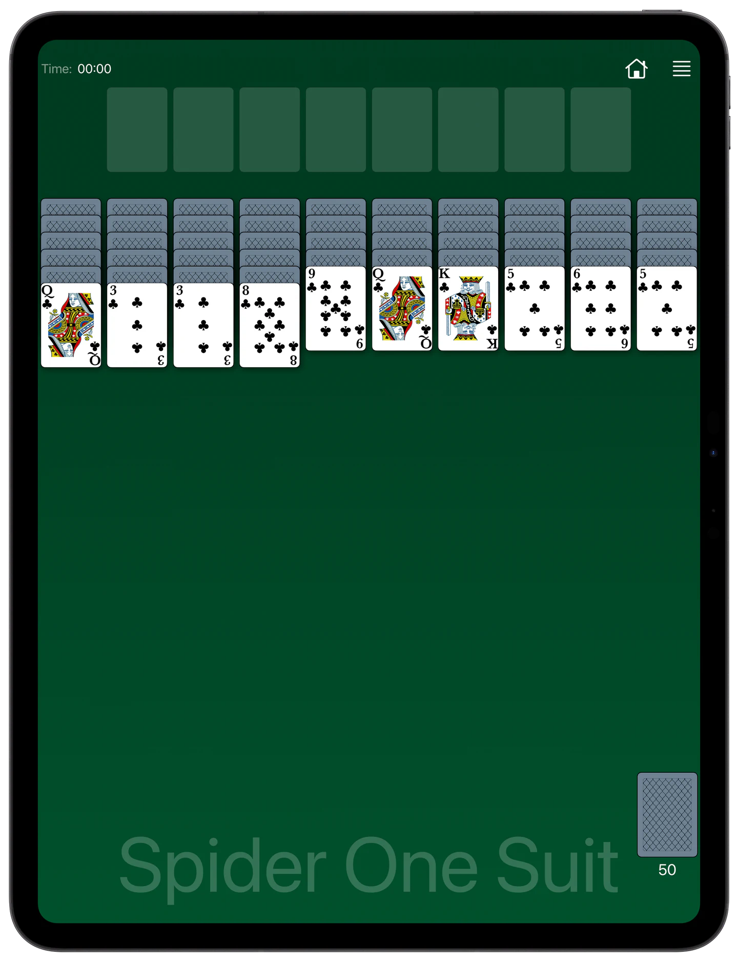 How to Play Spider One Suit Solitaire — Rules