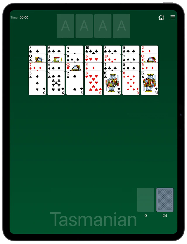 Tasmanian Solitaire board layout
