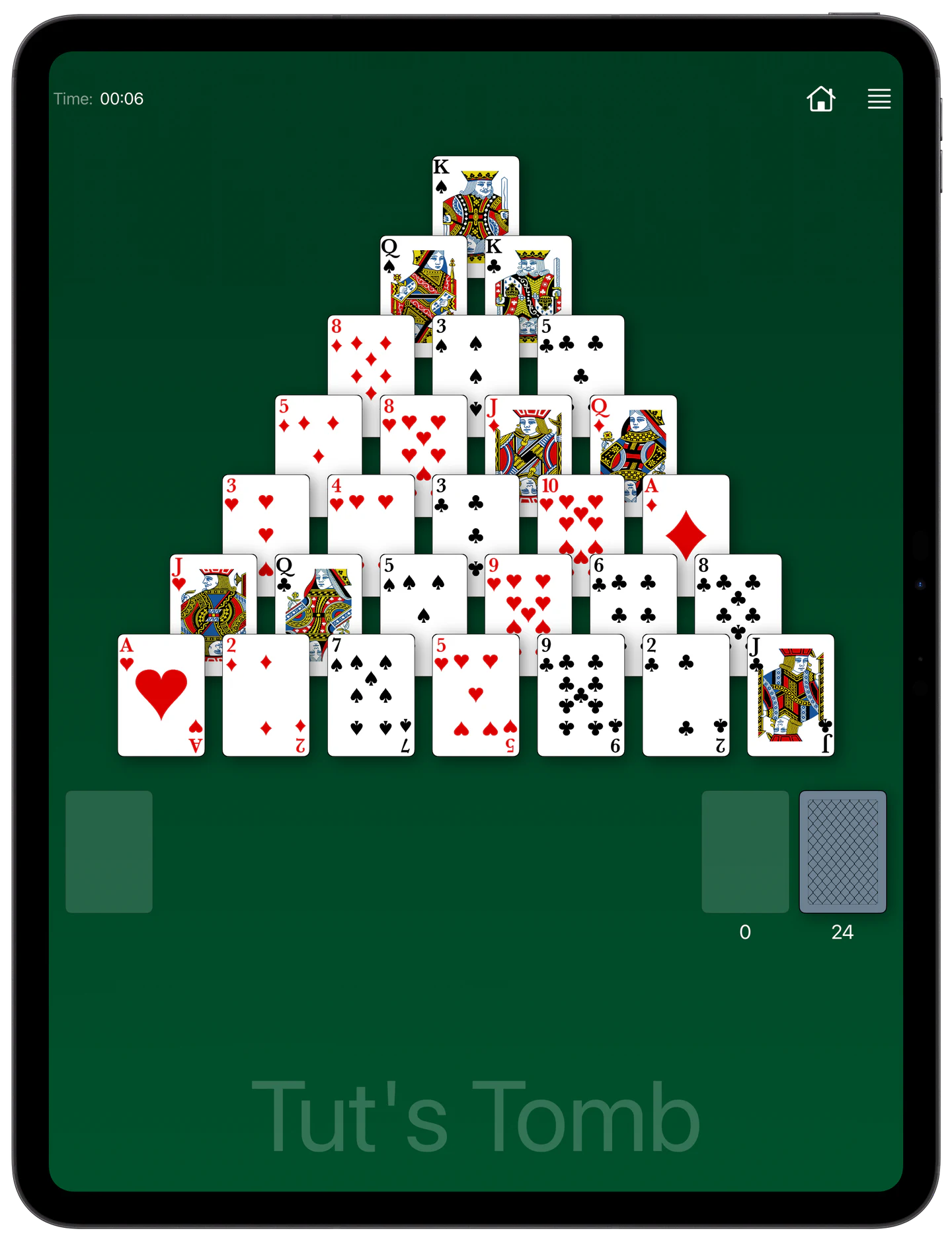 How to Play Tut's Tomb Solitaire — Rules