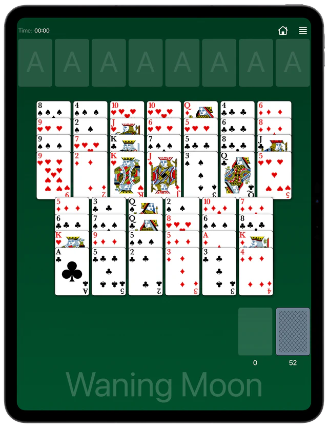 Waning Moon Solitaire board layout