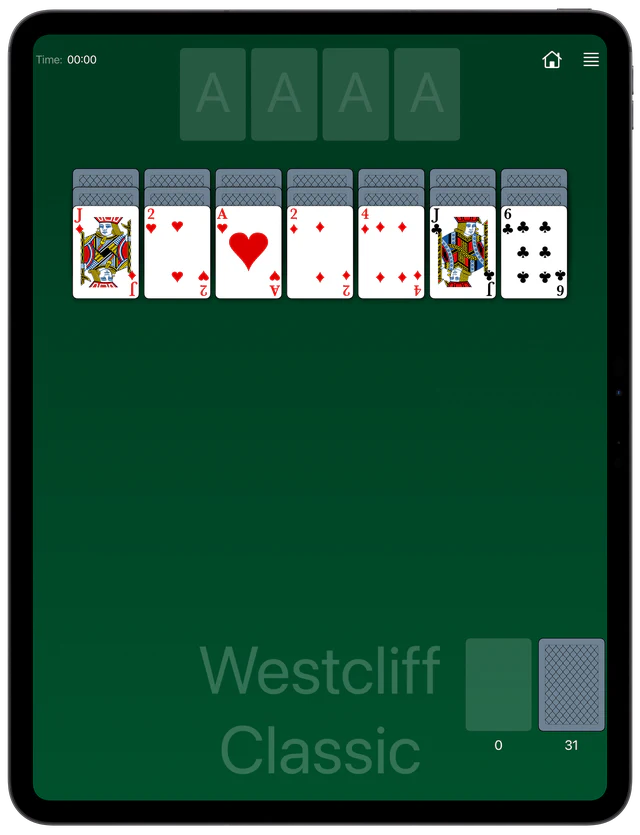 Westcliff Solitaire board layout