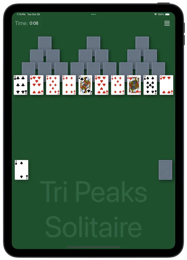 Tri Peaks solitaire